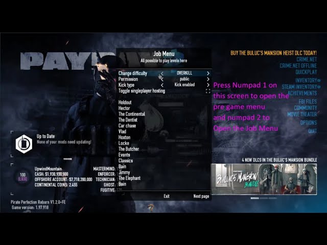 How to install a payday 2 mod menu (EASY) !! 2022 - YouTube