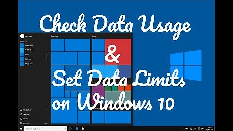 How to check data usage/set data limit on Win 10 PC