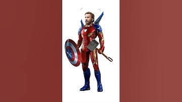 Iron man + Captain America + Thor hammer = 🤯💀 || Fusion art || #shorts #youtubeshorts
