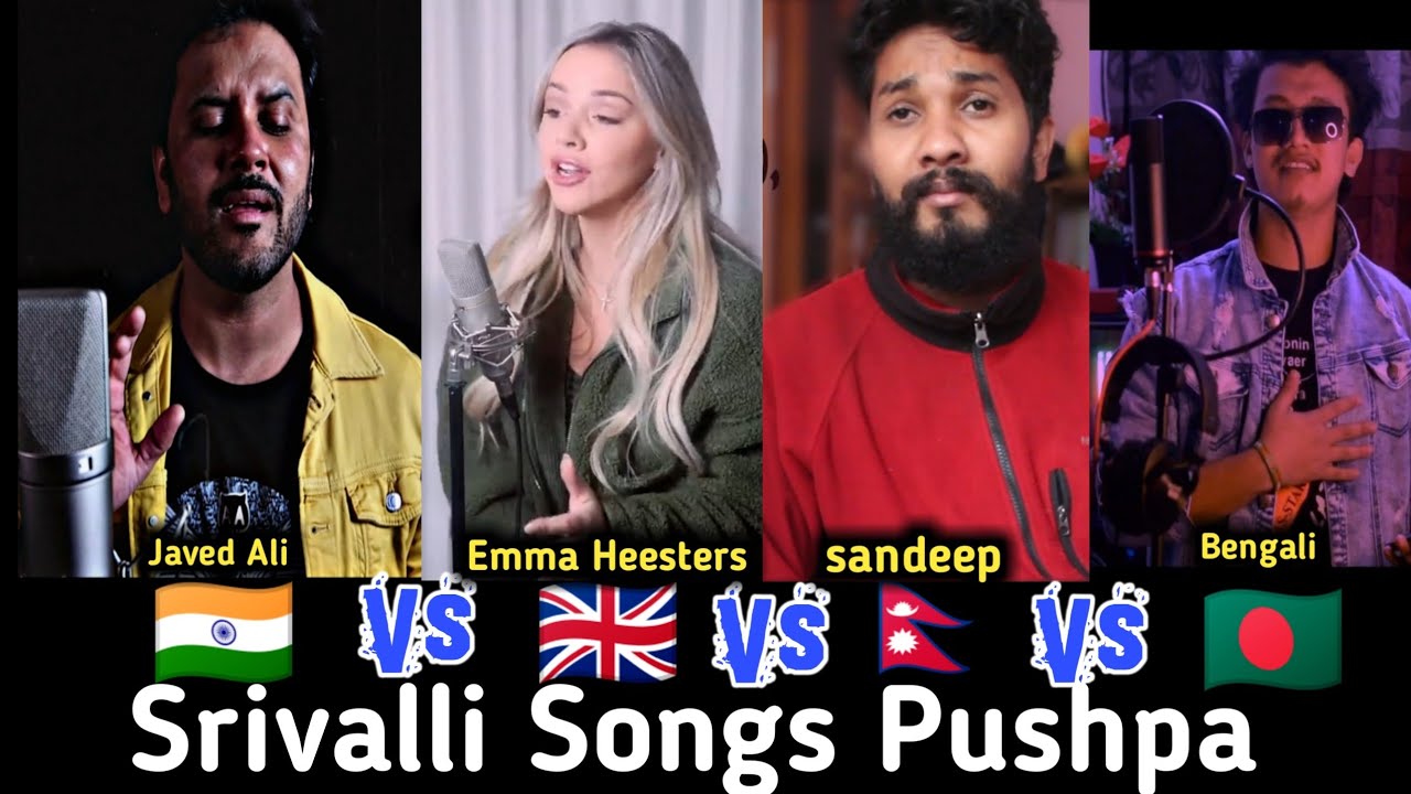 Srivalli Song Hindi Vs English Vs Nepali Vs Bengali Allu Arjun