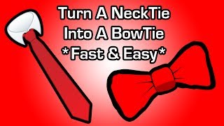 How To Turn A NeckTie Into A BowTie | Fast & Easy!