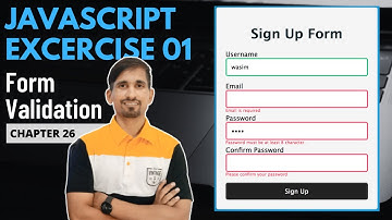 JAVASCRIPT Excercise 01: FORM VALIDATION | Web Development Tutorial for Beginners, Chapter 26