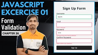 Famous JAVASCRIPT Excercise 01: FORM VALIDATION | Web Development Tutorial for Beginners, Chapter 26 Profile