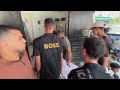 وداع وتشييع شهيدين ارتقيا بقصف إسرائيلي استهدف مركبة كانا يستقلانها في شارع الرشيد غرب مدينة غزة
