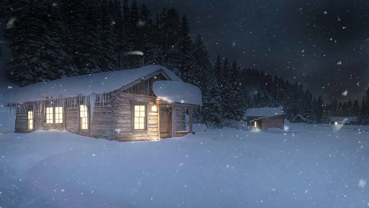 Cold Blizzard in a Mountain Village┇Howling Wind & Blowing Snow┇Sounds ...