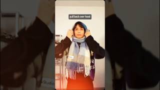 cara memakai syal(scarf tutorial) 😊 #shorts