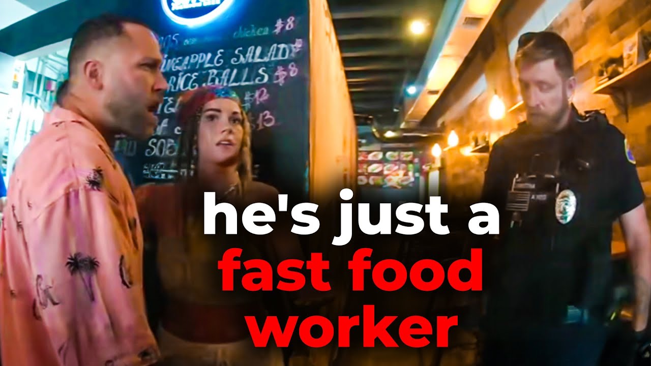 Rich Spoiled Bratty Tourist Thinks He Can Bully & Assault Poor Worker for Fun Without Consequences