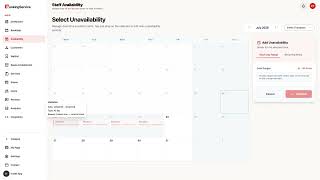 Staff Availability — Manage Team Time Off, Vacation & Blocked Dates | BookingService