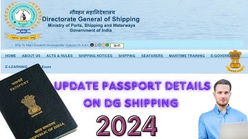 How to update your passport details on DG shipping 2024