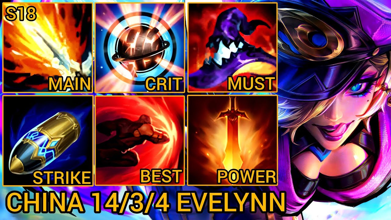 Evelynn MVP Jungle 14/3/4 - China Server Wild Rift Season 18 New Build Best Tier By Tiarty