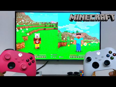 HOW TO PLAY MINECRAFT VERTICAL SPLIT SCREEN ON XBOX