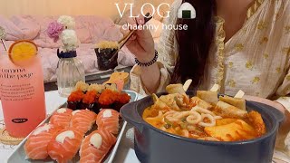 ENG) Living alone Vlog  Making sushi, Melomance concert, daily life, home cafe, Korean food,cooking