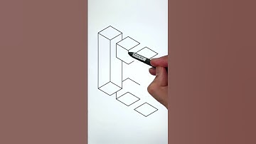 #howto #drawing #3d #opticalillusion ✍🔷️ #art #shorts