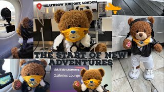 Uki visiting British Airways First Lounge at Heathrow