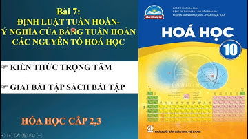 BÀI 7: ĐỊNH LUẬT TUẦN HOÀN - Ý NGHĨA BẢNG TUẦN HOÀN CÁC NGUYÊN TỐ HOÁ HỌC-SÁCH CHÂN TRỜI SÁNG TẠO .