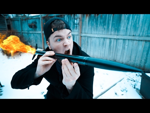 EXPERIMENT HOME MADE ROCKET LAUNCHER!!! - EXPERIMENT HOME MADE ROCKET LAUNCHER!!!