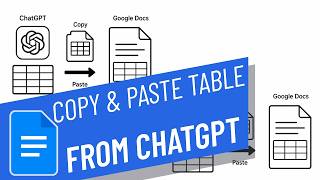 How To Copy and Paste a Table From ChatGPT To Google Docs