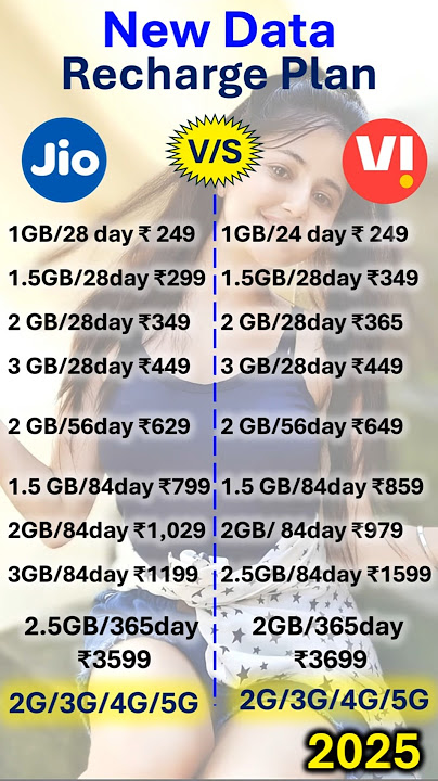 Jio vs vi recharge plan 2025