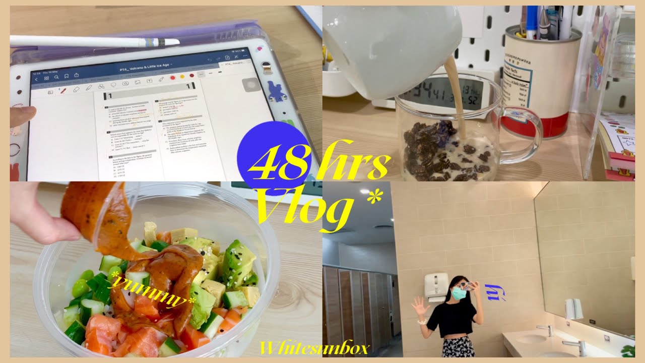 Vlog | Whitesunbox ✿ study+ home + enjoy eating—)