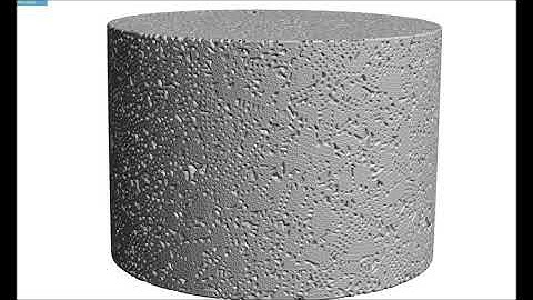 Axial breakage pattern during uni-axial compression (DEM simulation)