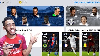 PSG   REAL MADRID   LIVERPOOL  CLUB SELECTION PACK OPENING PES 2021 MOBILE