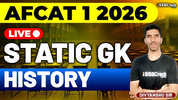 AFCAT 1 2026 Exam Static GK Live - History