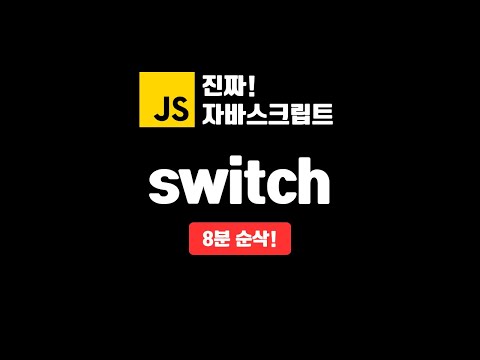 switch 조건문 | 진짜 자바스크립트