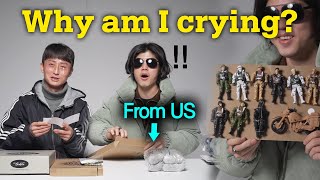 Why are Americans so nice to North Korean soldiers?(Unboxing gift)