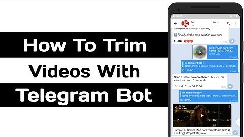 How To Cut & Trim A Videos On Telegram Bot