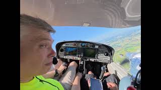 DA42 Post-maintenance test flight @ EDGS (Siegerland) RW 13