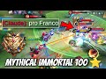 Reached 100 Myhtical Immortal Rank with Franco | Full Gameplay MLBB