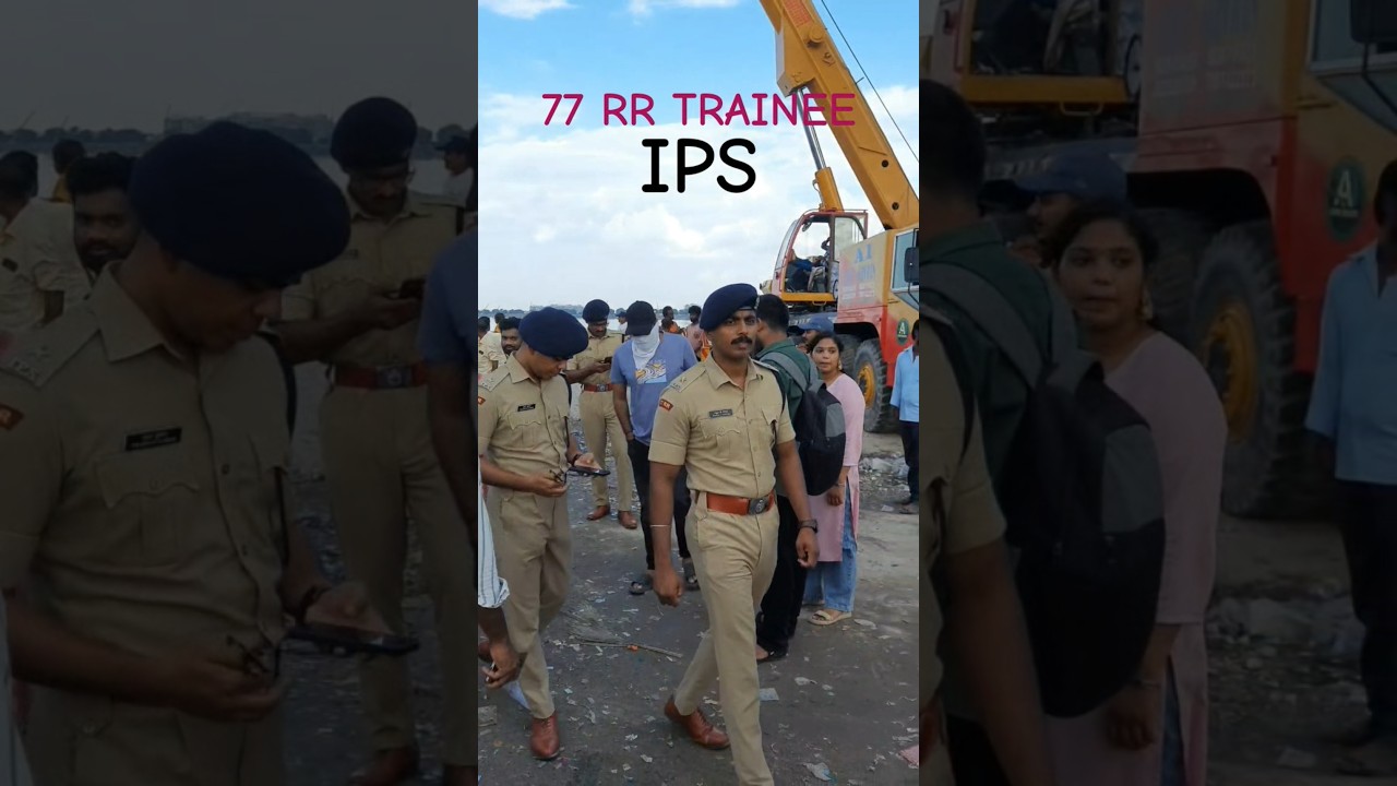 77 RR Trainee IPS Officers during Ganesh Nimajjan in Hyderabad 