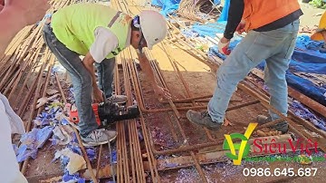 Máy cắt sắt D32 Hàn Quốc Seoul Handy-32C - Chạy thử và bàn giao tại công trình