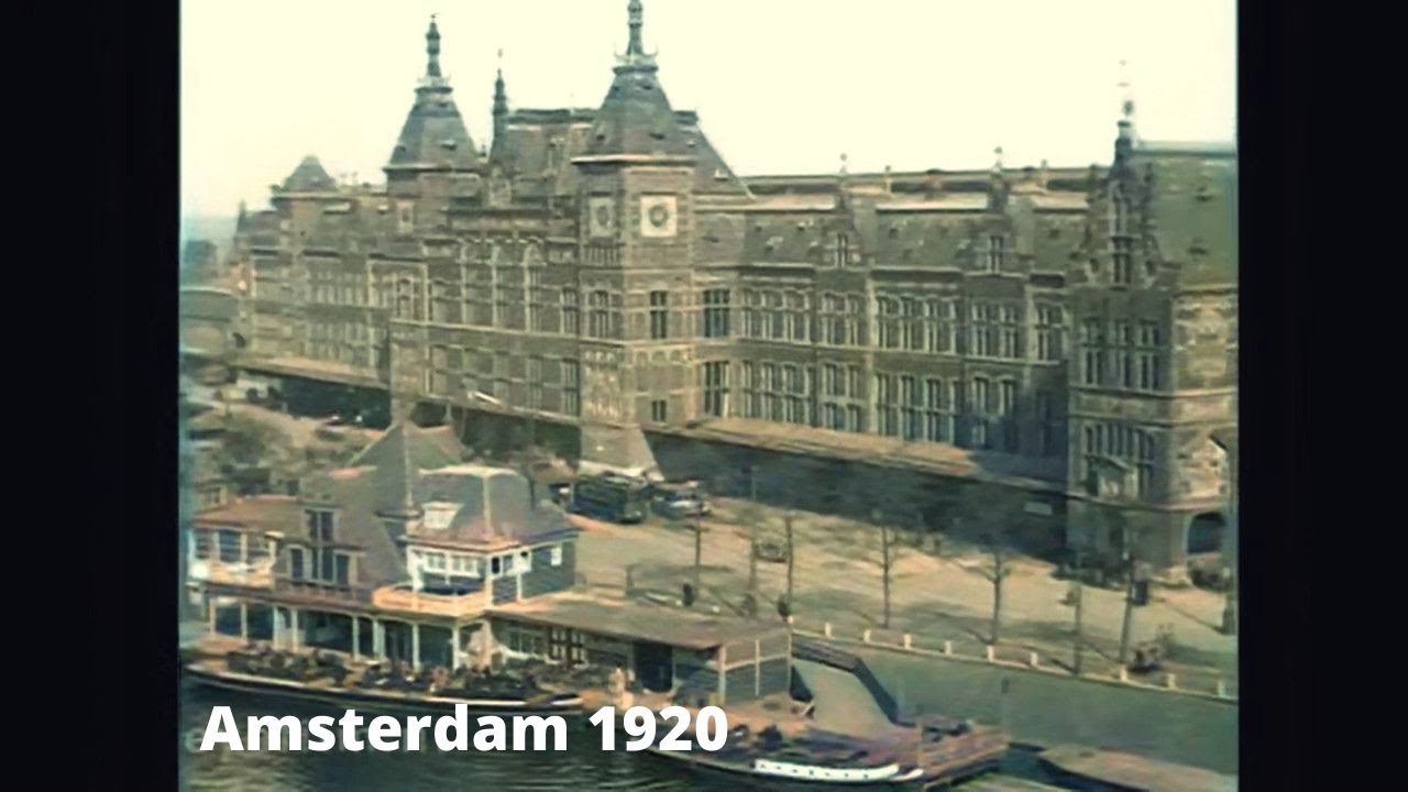 1920 Amsterdamse pleinen en straten [DeOldify]