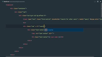 Social network in Laravel 5.3 and Vuejs 2.0 #57 displaying search results using vuejs