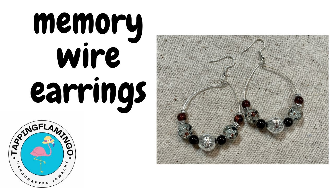 Beaded Memory Wire Hoop Earrings - YouTube