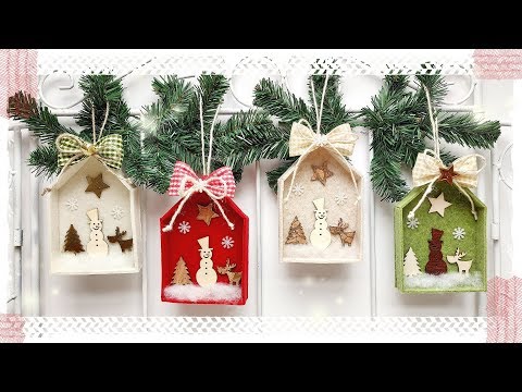 Yutube Lavoretti Di Natale.Casetta In Feltro Con Paesaggio Innevato Facile Senza Cucire Youtube