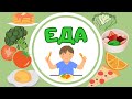 Продукты Еда Карточки Домана Развивающее видео для детей