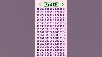 Genius only find 85 #shorts #shortsfeed #shortsviral #quiz #puzzle #shortvideos #viralvideo #brain