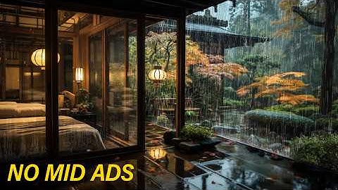 Cozy Rain Sound on Garden😴 | Rain sound for sleep, study and relax