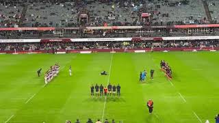 FROM THE STANDS: All Blacks and Ma'a Nonu Haka ahead of the All Black-Sharks game 