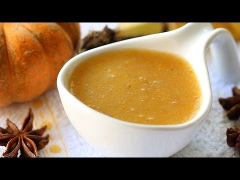 Banana Tapioca Pumpkin Pudding - baby food recipe +6M