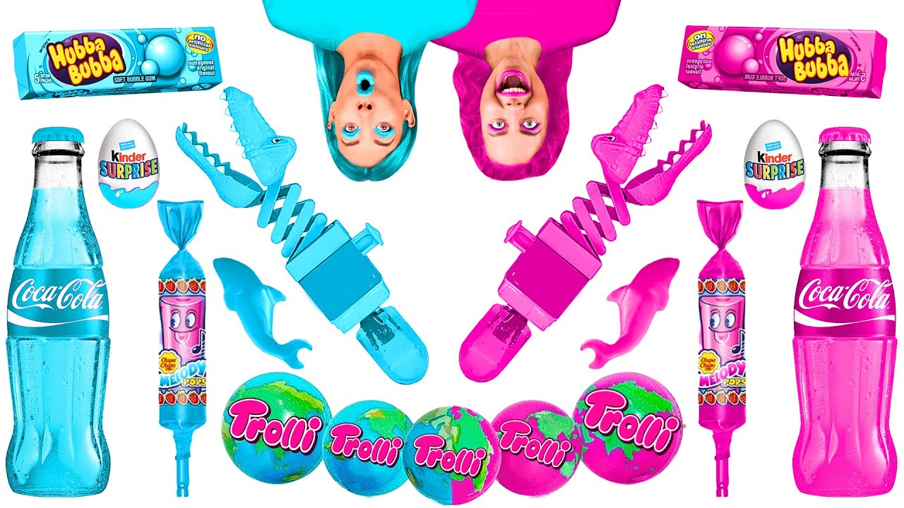 Розовая Еда vs Голубая Еда Челлендж | Смешные Cитуации от MeMeMe Challenge