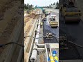 Proses perbaikan jalan rusak tergenang air #construction #excavator #truck #shorts #repairs #road