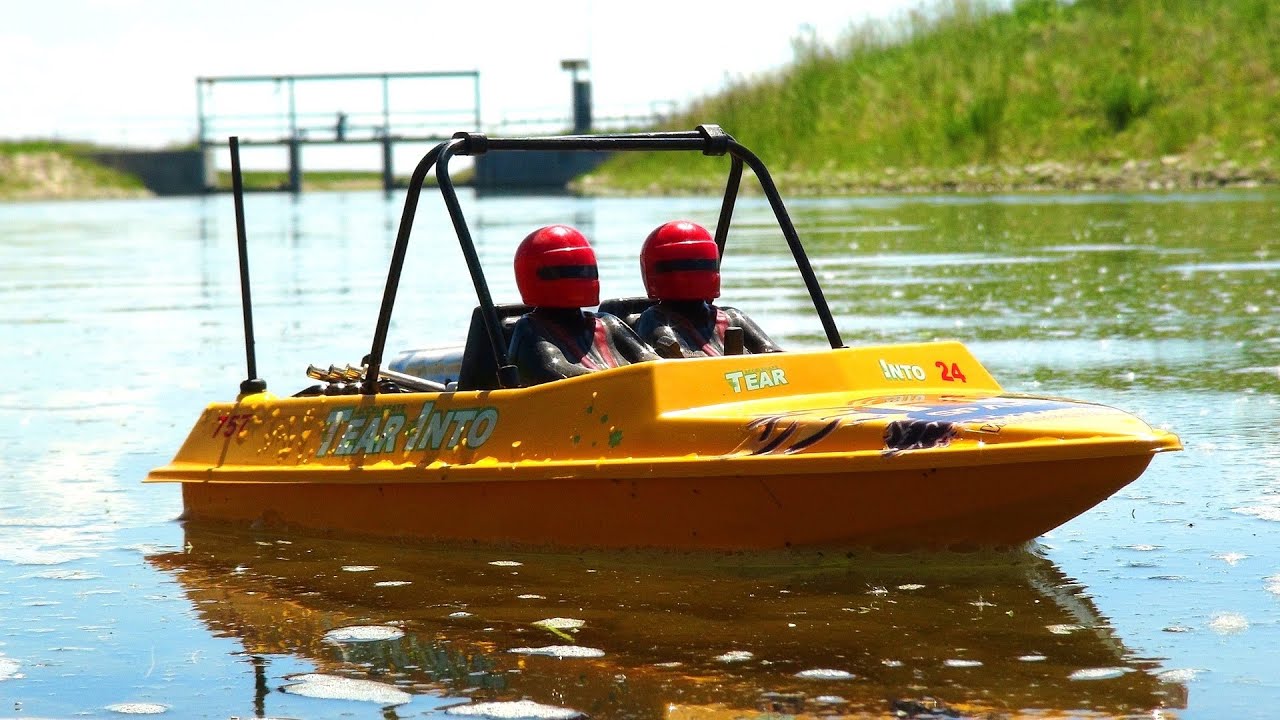 RC ADVENTURES - Modified "Tear Into" Jet Boat (My 1st RC 