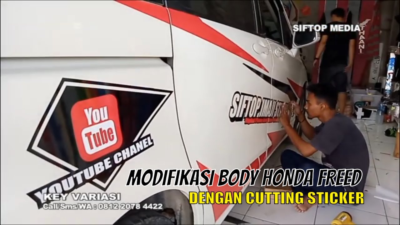 Modifikasi Body Honda Freed Dengan Cutting Sticker Di Key Variasi