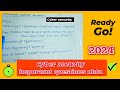 Cyber security important questions aktu।।aktu cyber security।। important questions।। cse wale