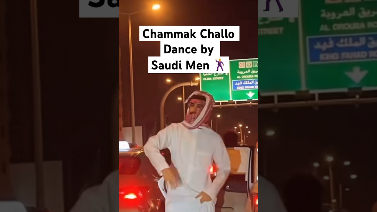 Chammak Challo Song Dance by Saudi Men at Road 🕺 