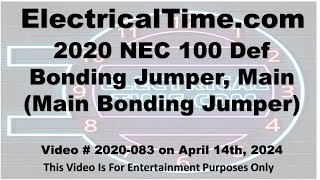 Download Lagu 2020 NEC 100 Def Bonding Jumper, Main Main Bonding Jumper Video 20-01-083 MP3