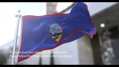 Guam flag with 3d effect blowing in the wind 3D Flag V2 long